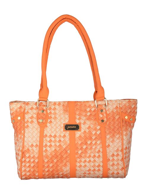 peach leatherette tote - 10980813 - Very Small Image - 1