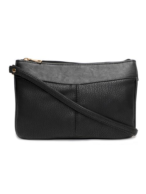 black leatherette (pu) sling bag - 10995114 - Very Small Image - 1