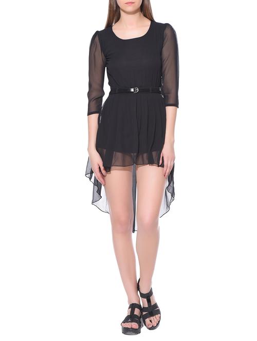 black georgette dress - 10995558 - Very Small Image - 1
