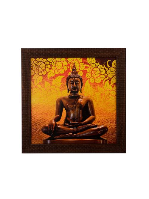 ecraftindia meditating buddha satin matt texture uv art painting - 10996129 - Very Small Image - 1