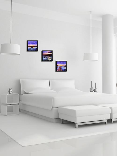 ecraftindia set of 3 satin matt textured art painting - 10996142 - Very Small Image - 1