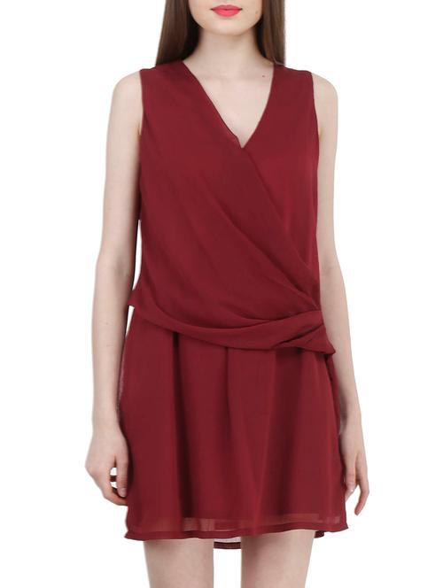 maroon chiffon dress - 10997080 - Very Small Image - 1