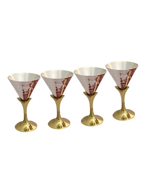india shoppe gs 2 tone set of 4 wine glass - 11012018 - Very Small Image - 1