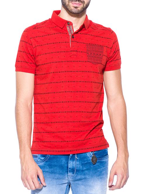 orange cotton t-shirt - 11012052 - Very Small Image - 1