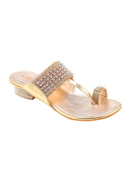 gold faux leather sandal - 11013065 - Very Small Image - 1