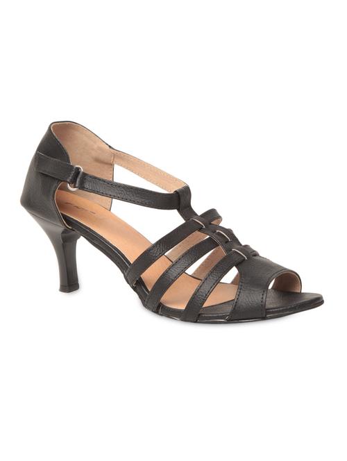 strappy black leatherette heels - 1101529 - Very Small Image - 1