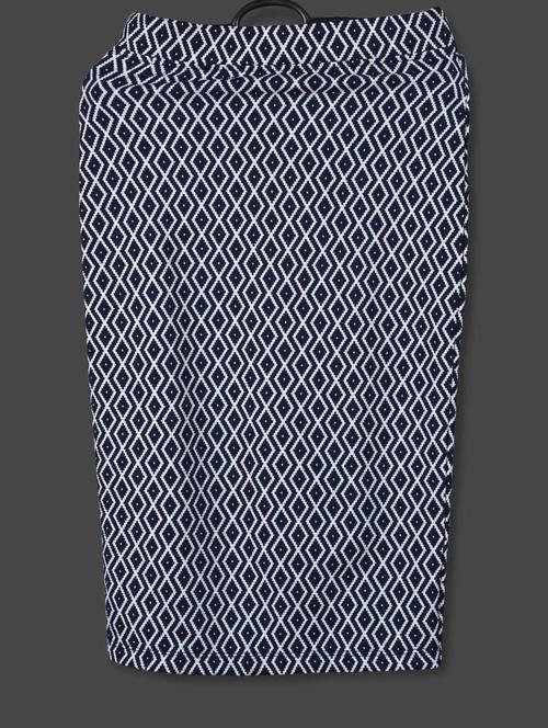 Navy blue and white printed skirt - 1101601 - Very Small Image - 1