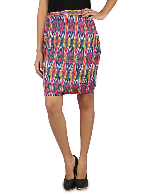 multicolored printed pencil skirt - 1101752 - Very Small Image - 1