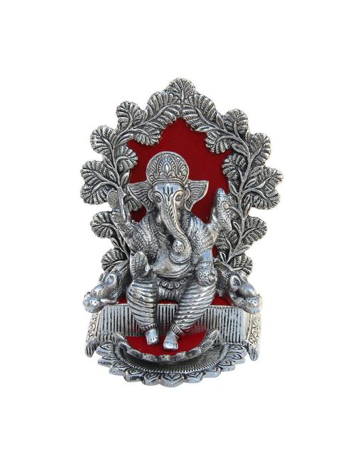 sitting ganesha in metal with arch - 11017601 - Very Small Image - 1