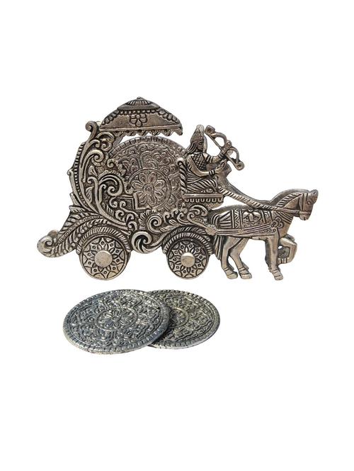 coster set placed in a chariot in metal - 11017716 - Very Small Image - 1