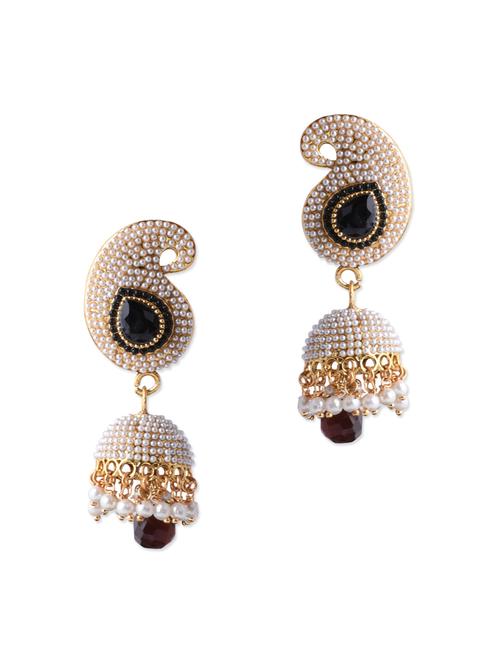 paisley pattern jhumkas - 1102250 - Very Small Image - 1