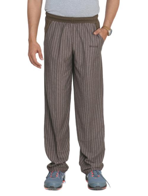brown cotton track pant - 11025925 - Very Small Image - 1