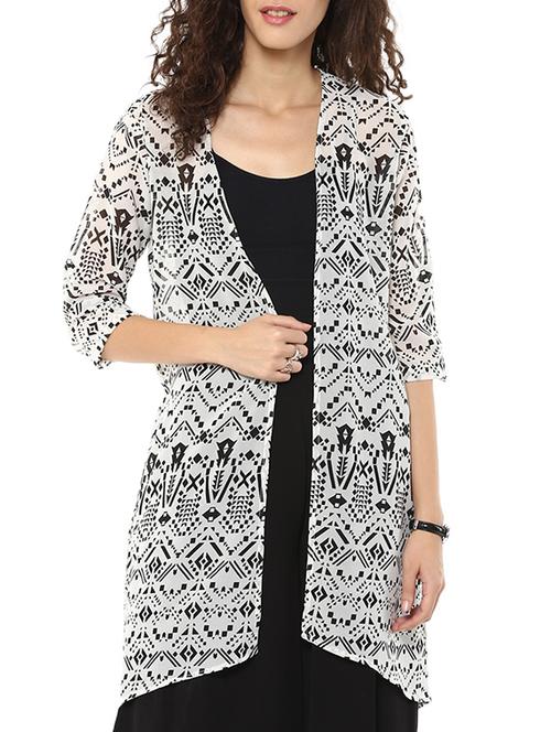 off white georgette top - 11028101 - Very Small Image - 1