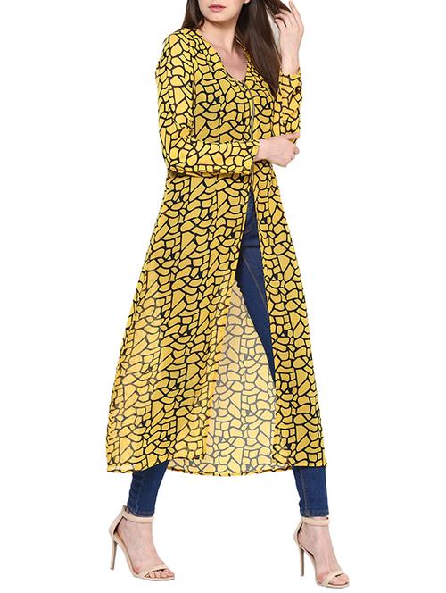 yellow georgette tunic - 11028102 - Very Small Image - 1