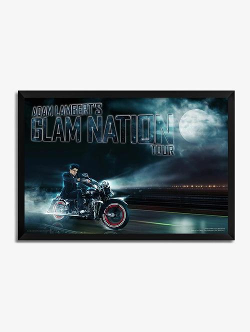 adam lambert motorcycle framed poster (without glass) - 11028705 - Very Small Image - 1