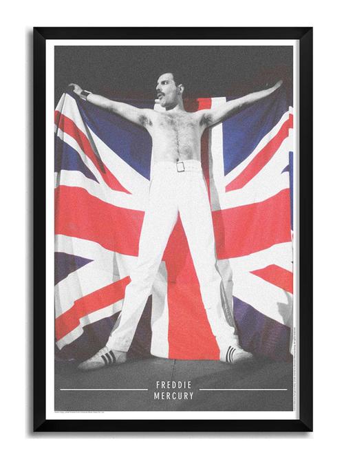 freddie mercury uk flag framed poster (without glass) - 11028783 - Very Small Image - 1