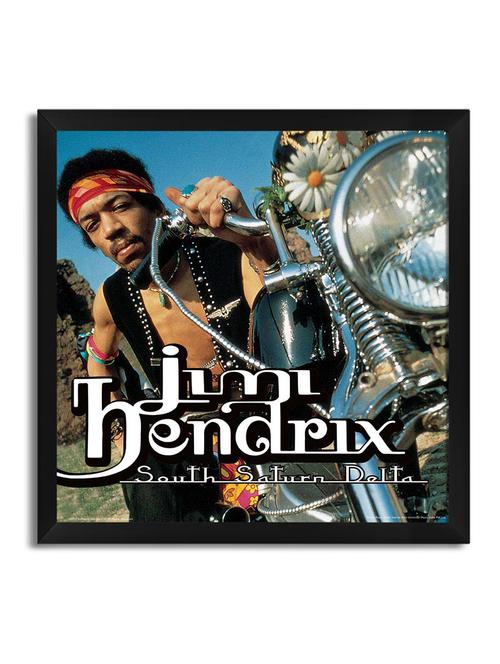 jimi hendrix on motorcycle framed poster (without glass) - 11028825 - Very Small Image - 1