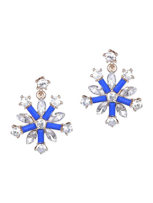 blue floral pattern earrings - 1103317 - Very Small Image - 1