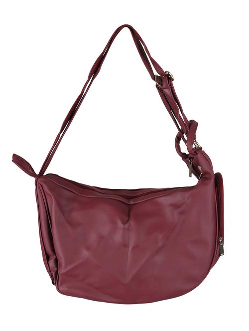maroon faux leather handbag - 11040275 - Very Small Image - 1