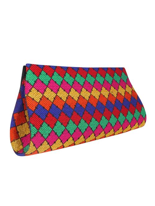 multi coloured embroidered clutch - 11040295 - Very Small Image - 1