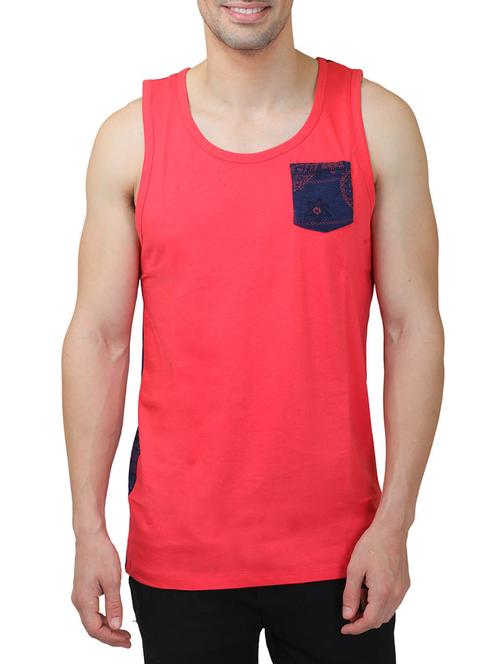 red cotton vest - 11042801 - Very Small Image - 1