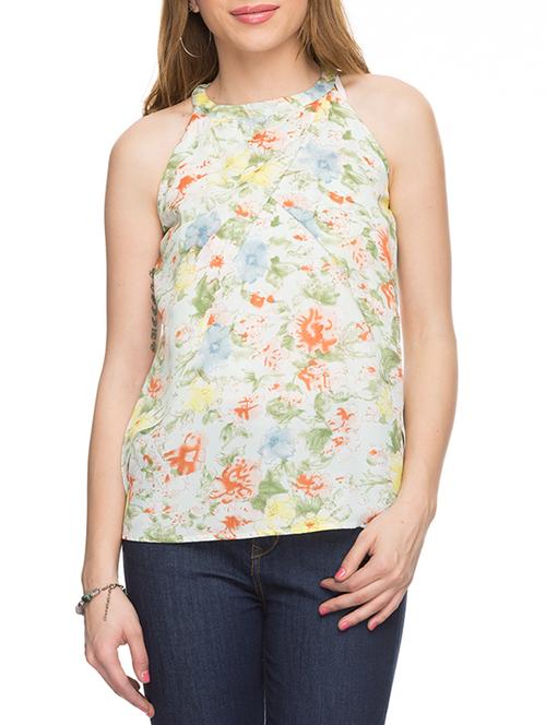 multi colored crepe top - 11043371 - Very Small Image - 1