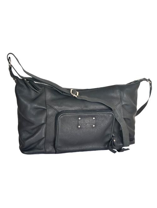 textured black leather sling bag - 11044194 - Very Small Image - 1