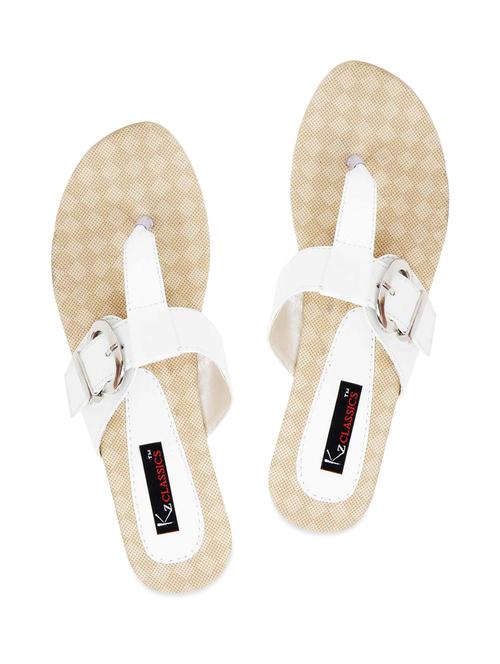 toe separator buckle embellished white sandals - 1104432 - Very Small Image - 1