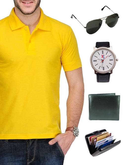 yellow cotton t-shirt - 11045115 - Very Small Image - 1
