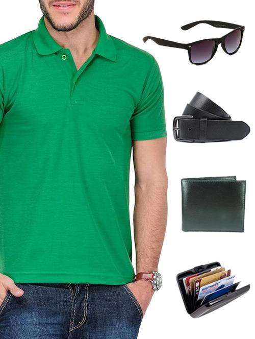green cotton t-shirt - 11045122 - Very Small Image - 1