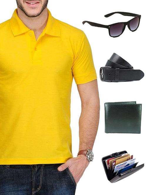 yellow cotton t-shirt - 11045123 - Very Small Image - 1