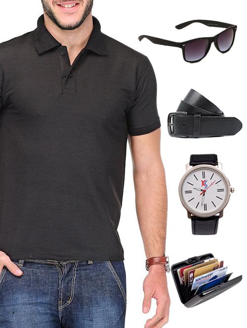black cotton t-shirt - 11045136 - Very Small Image - 1