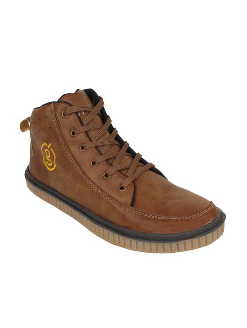 tan leatherette casual shoes - 11045842 - Very Small Image - 1