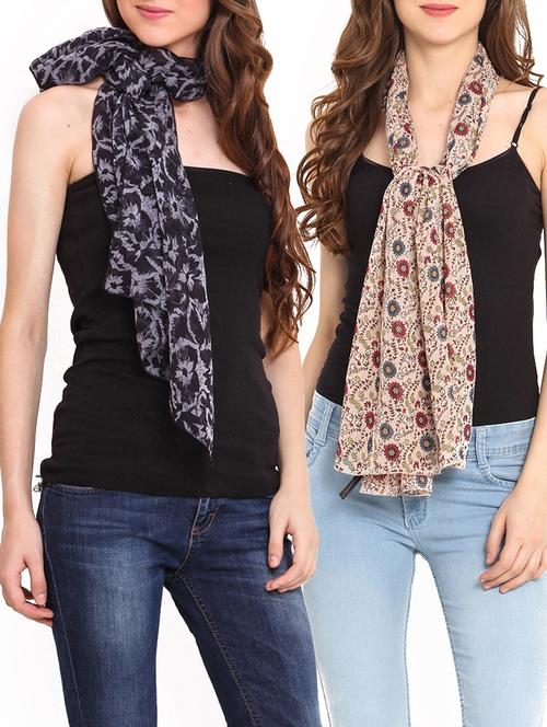 multi colored polyester scarf - 11048554 - Very Small Image - 1