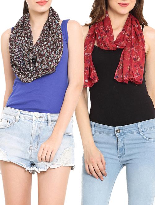 multi colored polyester scarf - 11048557 - Very Small Image - 1