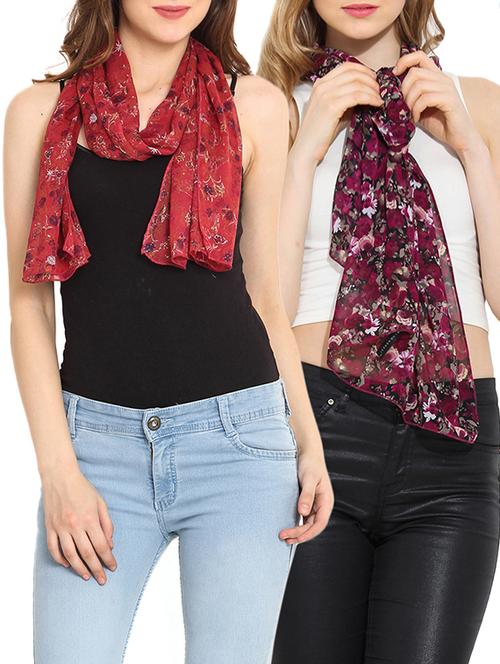 multi colored polyester scarf - 11048569 - Very Small Image - 1