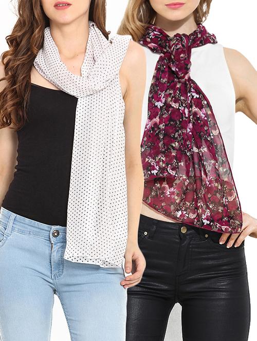 multi colored polyester scarf - 11048570 - Very Small Image - 1