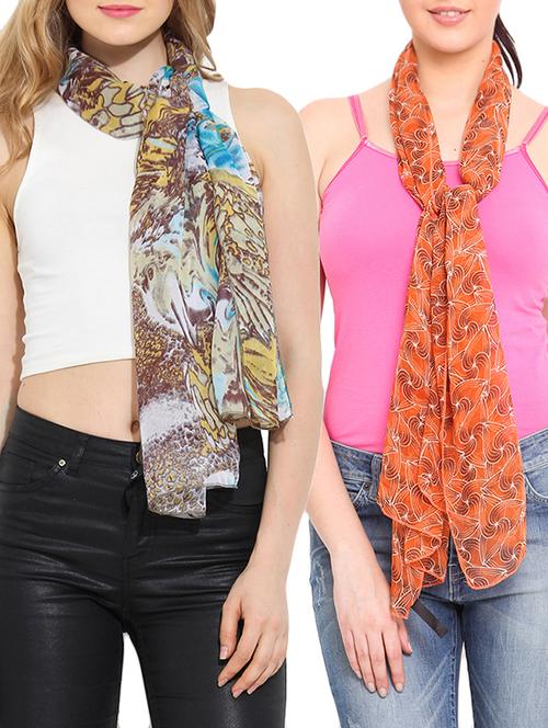 multi colored polyester scarf - 11048597 - Very Small Image - 1