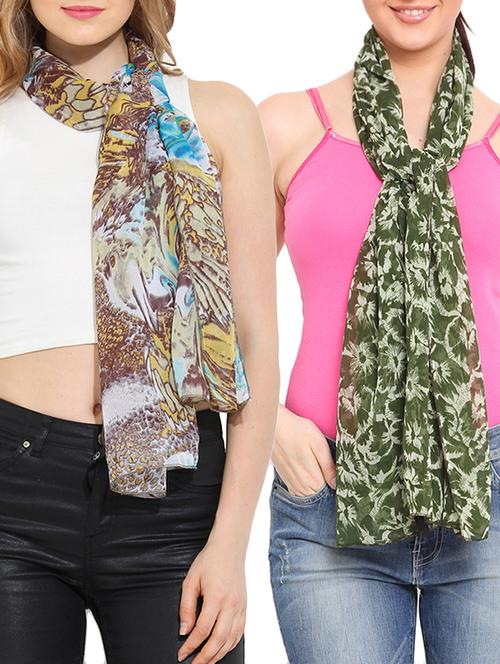multi colored polyester scarf - 11048598 - Very Small Image - 1