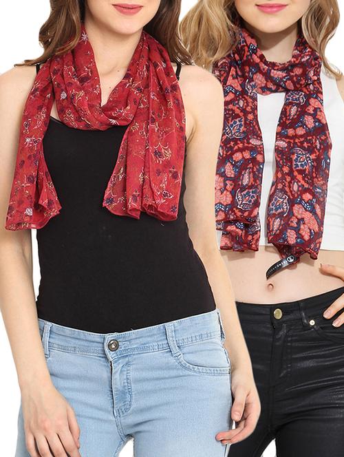 multi colored polyester scarf - 11048603 - Very Small Image - 1