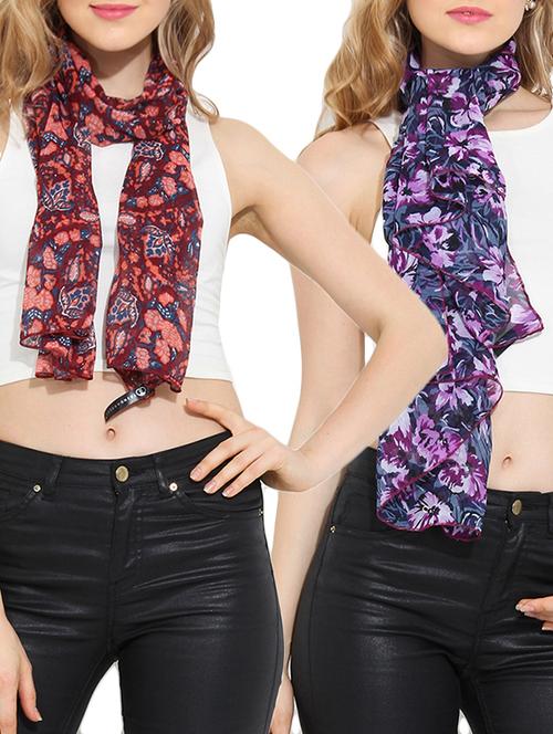 multi colored polyester scarf - 11048608 - Very Small Image - 1