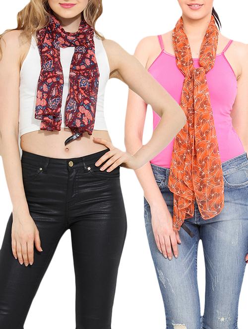 multi colored polyester scarf - 11048613 - Very Small Image - 1