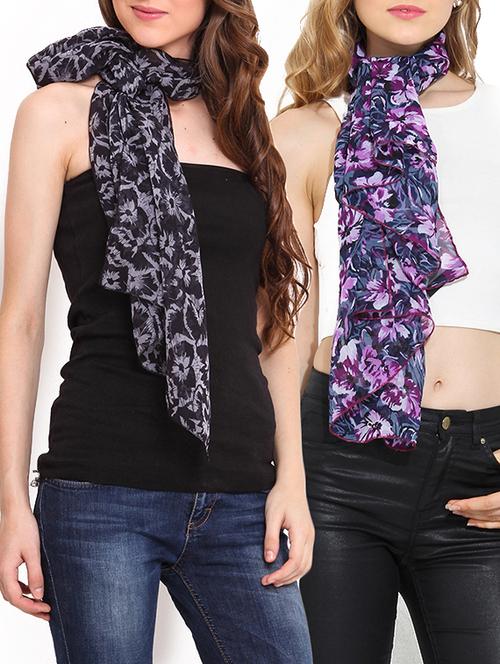 multi colored polyester scarf - 11048633 - Very Small Image - 1