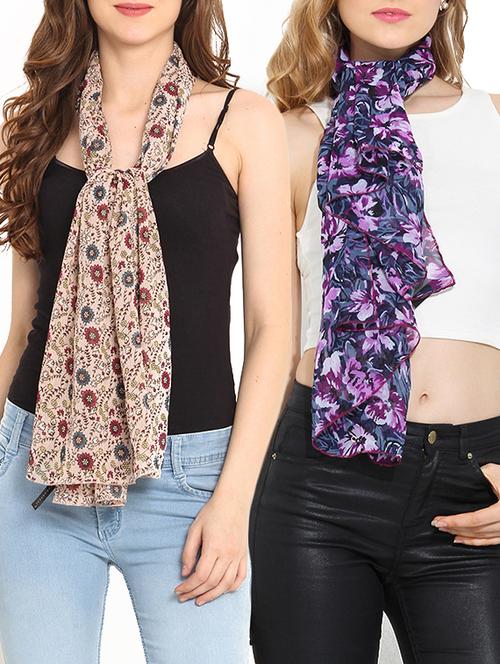 multi colored polyester scarf - 11048636 - Very Small Image - 1