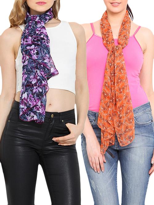 multi colored polyester scarf - 11048642 - Very Small Image - 1