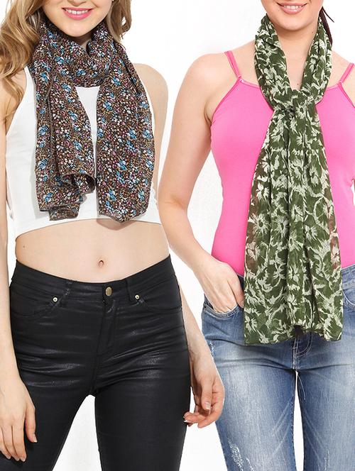 multi colored polyester scarf - 11048656 - Very Small Image - 1