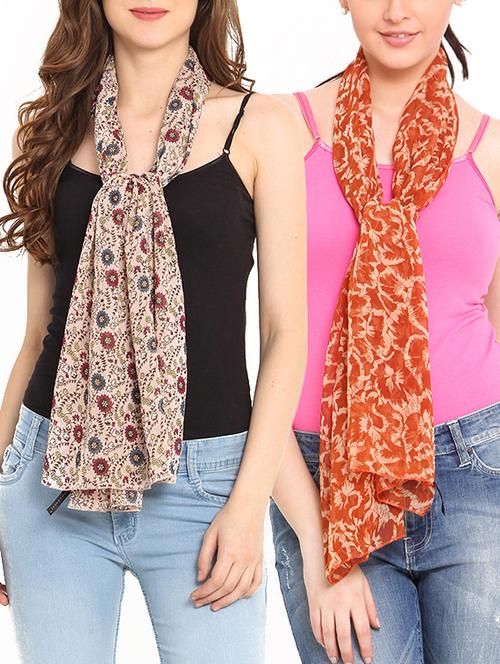 multi colored polyester scarf - 11048674 - Very Small Image - 1