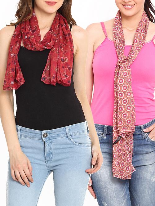 multi colored polyester scarf - 11048683 - Very Small Image - 1