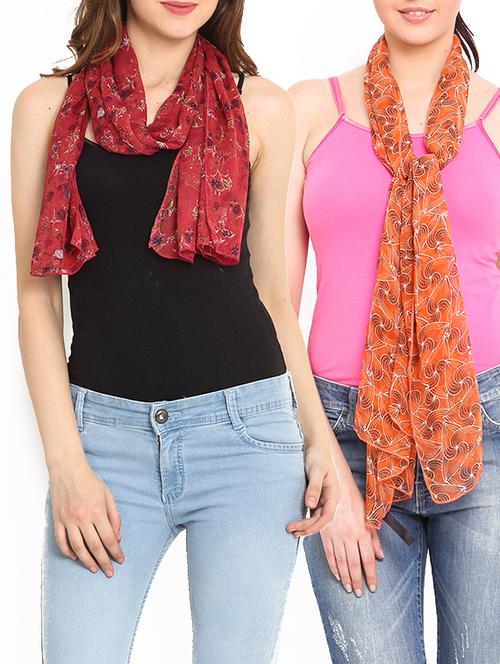 multi colored polyester scarf - 11048693 - Very Small Image - 1