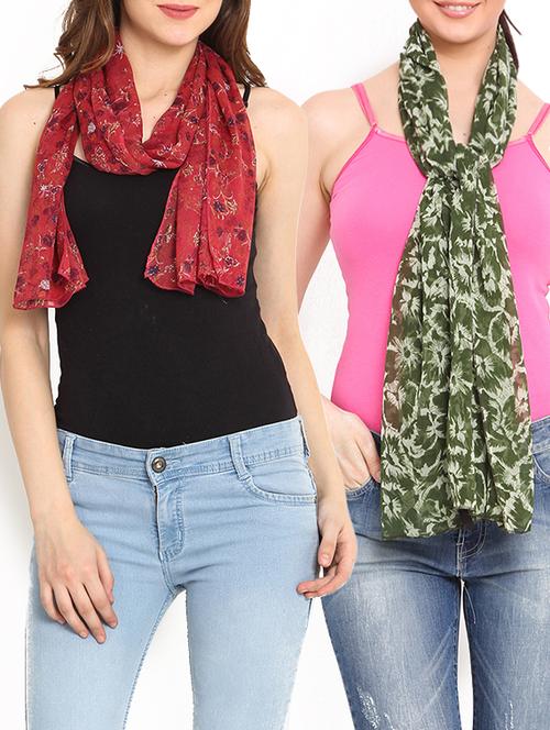 multi colored polyester scarf - 11048702 - Very Small Image - 1